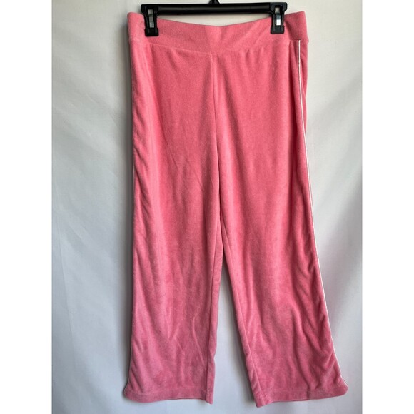 High Sierra Y2K Pull On Pink Velour Pants Size M Pink Barbiecore Juicy Wide Leg - Picture 1 of 7